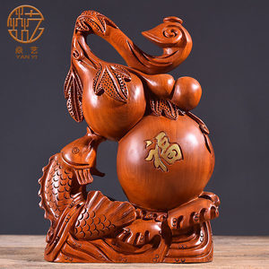 紅木金龍魚工藝品 家居風(fēng)水與藝術(shù)擺件的完美融合